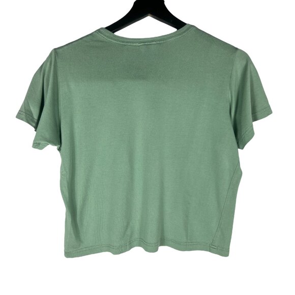 Bobby Chan Peter Pan Second Star to the Right Silk Cropped Relaxed Tee Green S - Picture 5 of 5